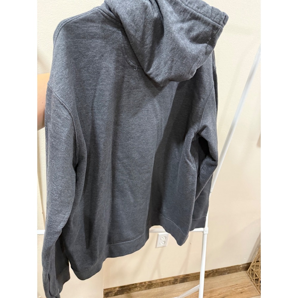 Port & Company Womens Messy Bun Mom Life Hoodie Pink Leopard Gray Large PC450H - Picture 2 of 3